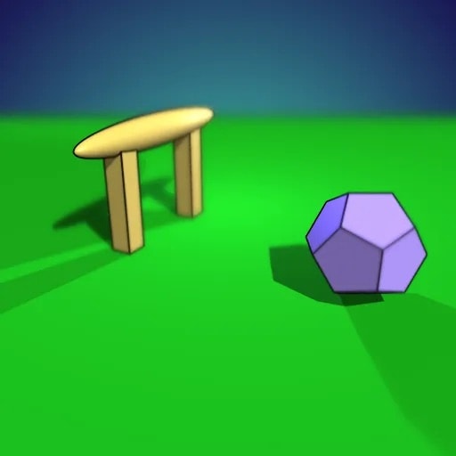 A rendering that combines both feature lines and depth of field.